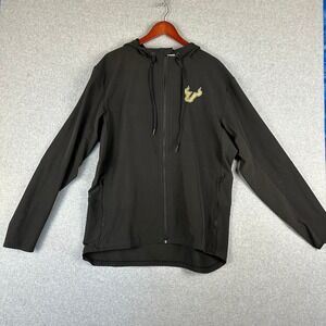 TRUWEAR Expedition Lifestyle Black Full Zip Hooded Jacket Mens XL USF Bulls Logo